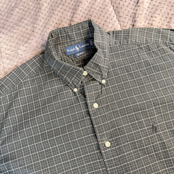 Polo Ralph Lauren Other - Ralph Lauren Blake Mens Large Green Windowpane Check Button Down Shirt